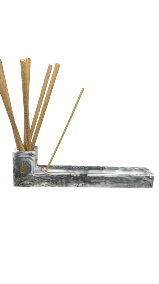 Grey Incense Burner with Base